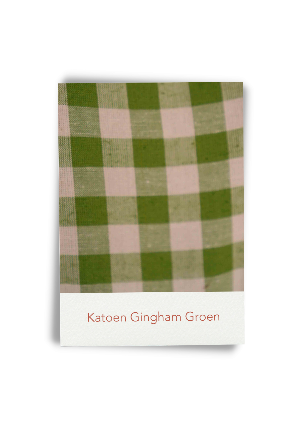 Lampenkap Katoen Gingham Groen met franje