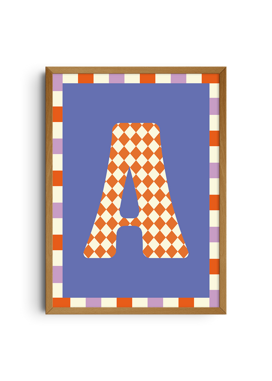 Letterposter Blauw