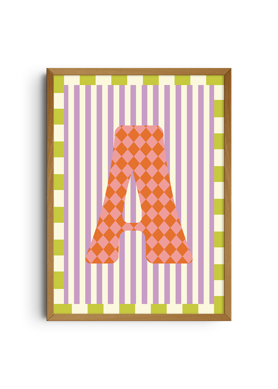 Letterposter Lila streep