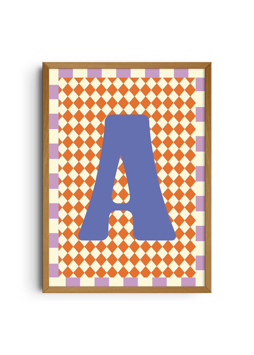 Letterposter Ruit oranje