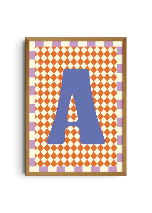 Letterposter Ruit oranje