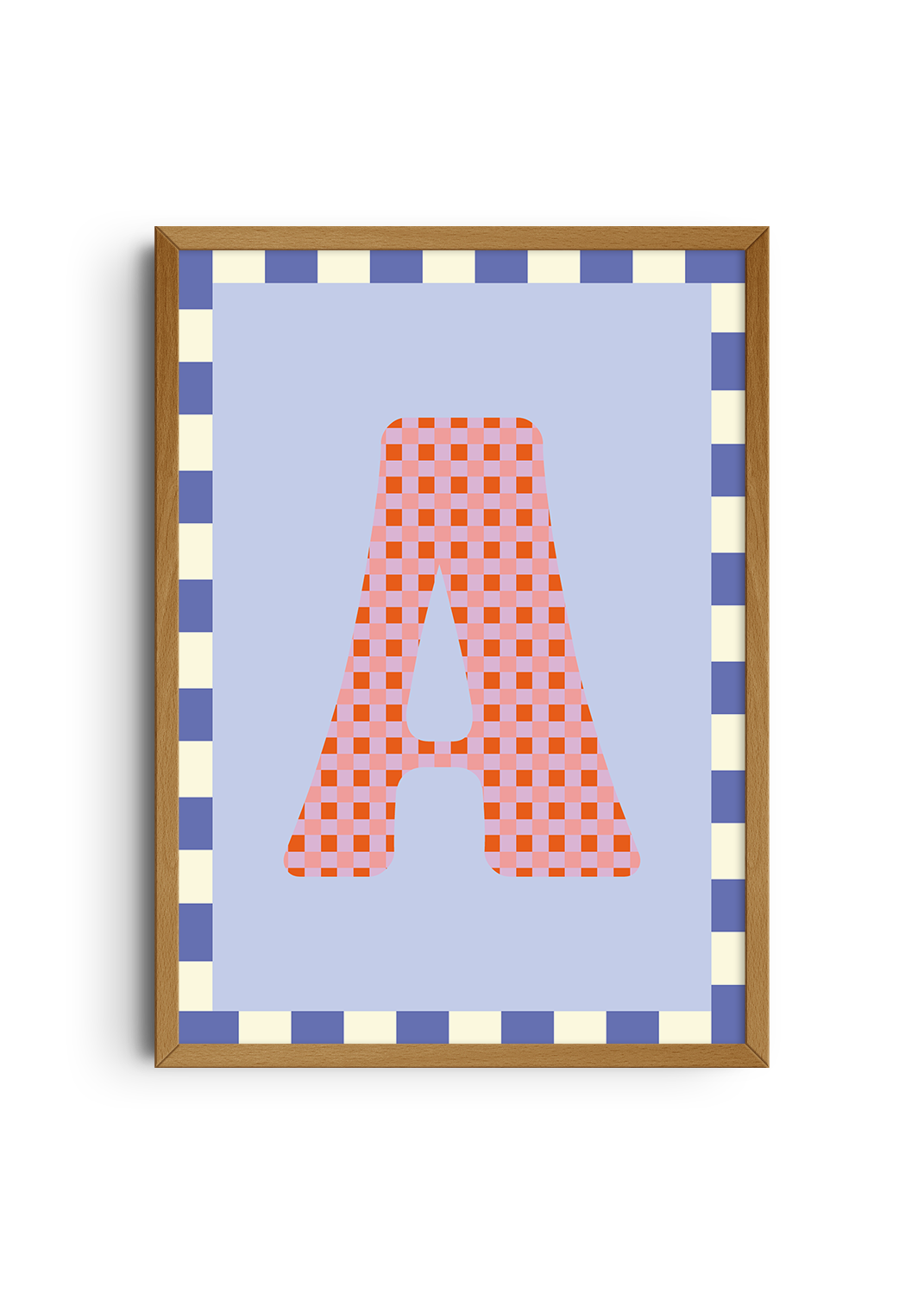Letterposter Lichtblauw