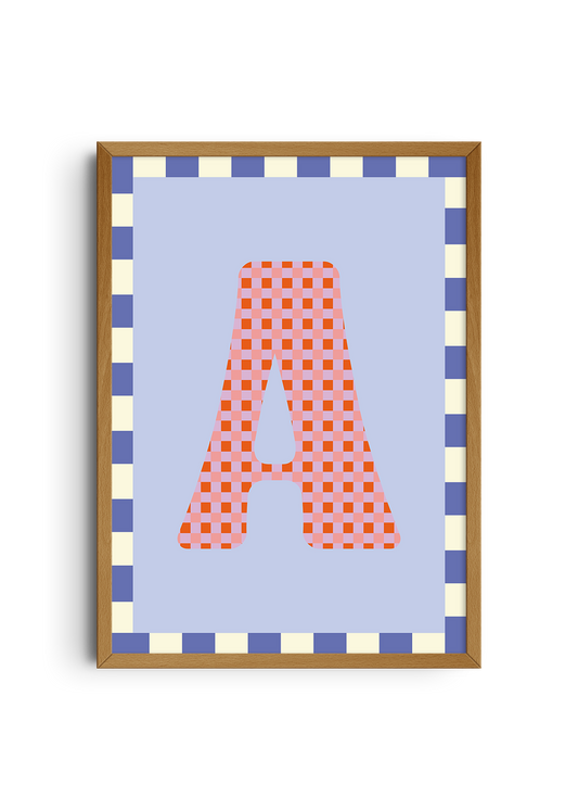Letterposter Lichtblauw
