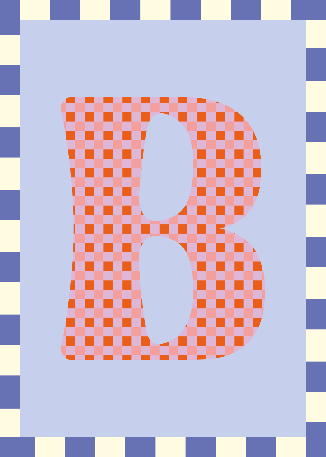 Letterposter Lichtblauw