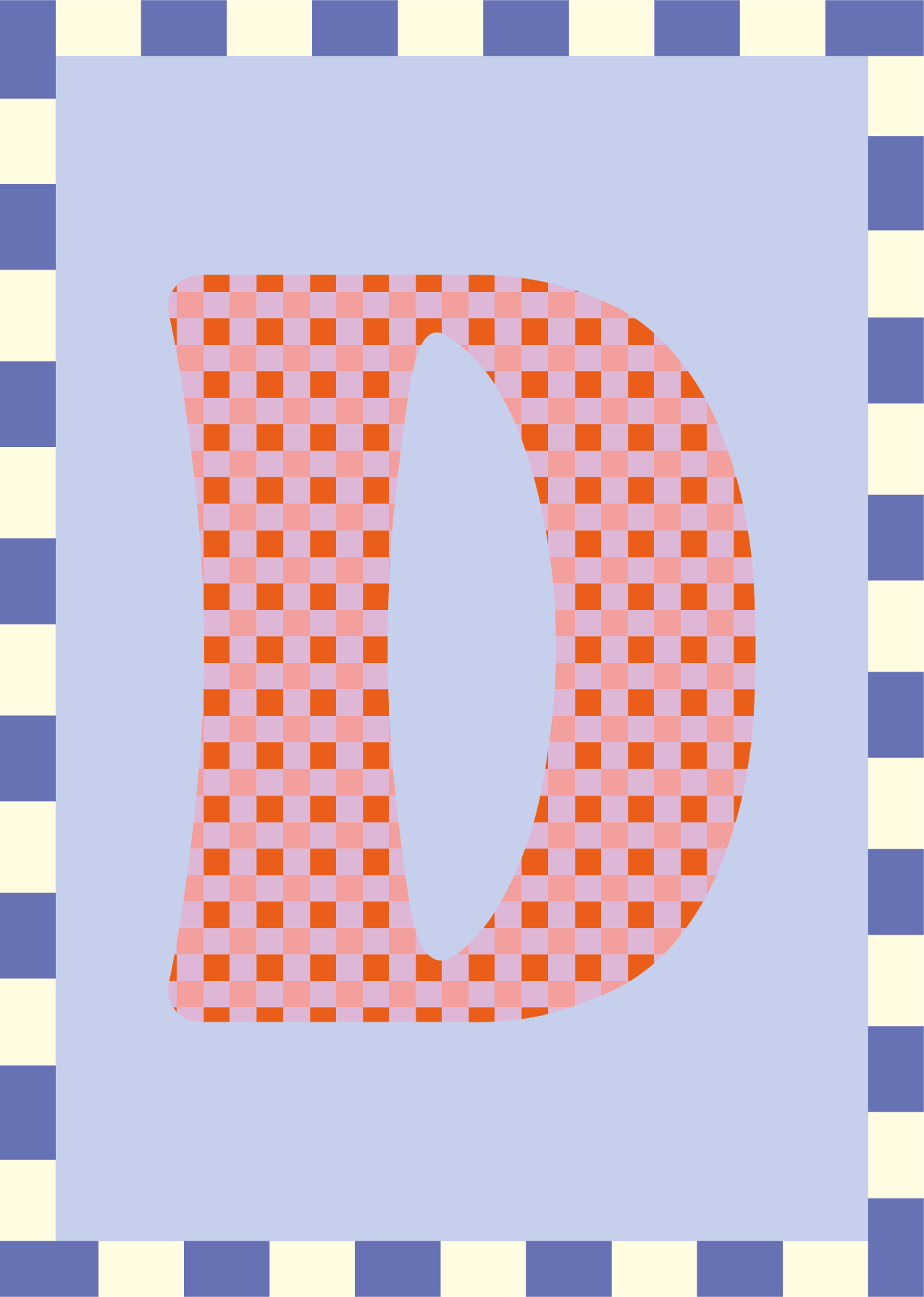 Letterposter Lichtblauw