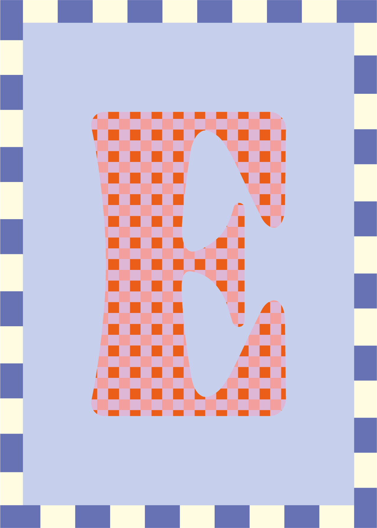 Letterposter Lichtblauw