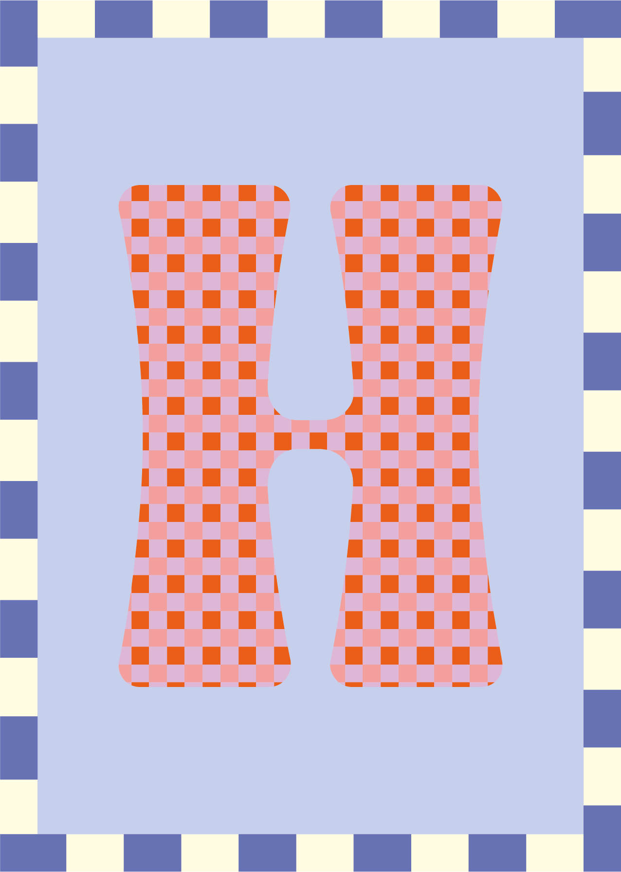 Letterposter Lichtblauw