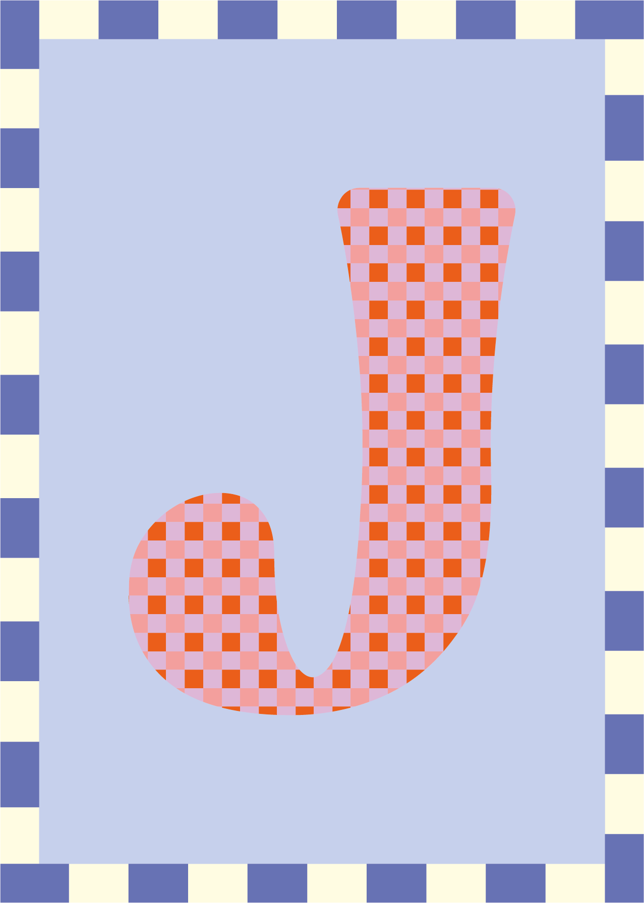 Letterposter Lichtblauw