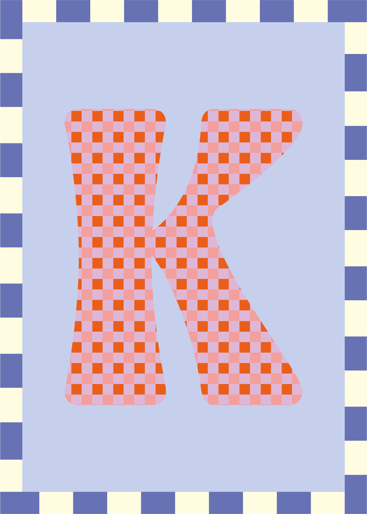 Letterposter Lichtblauw