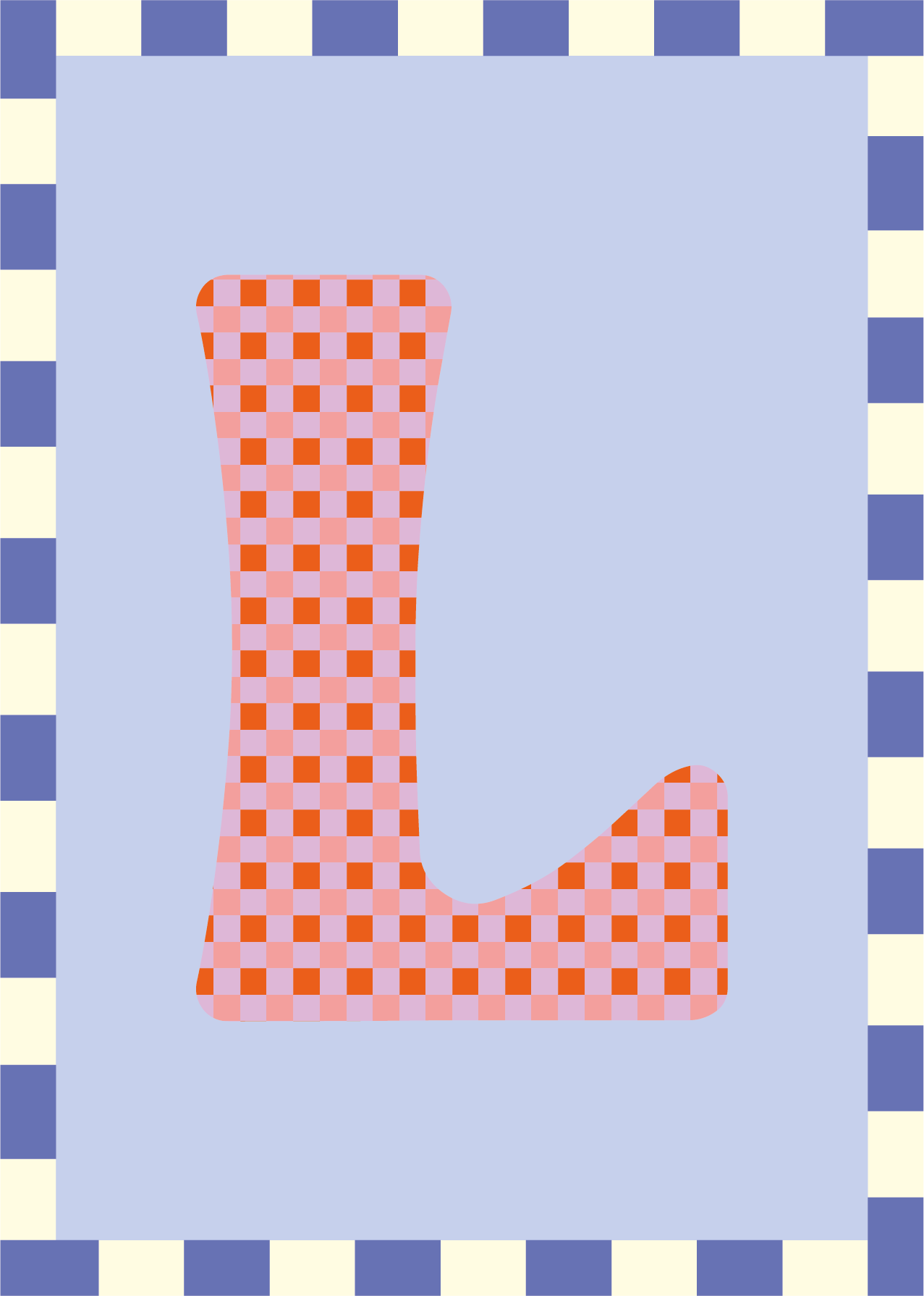 Letterposter Lichtblauw