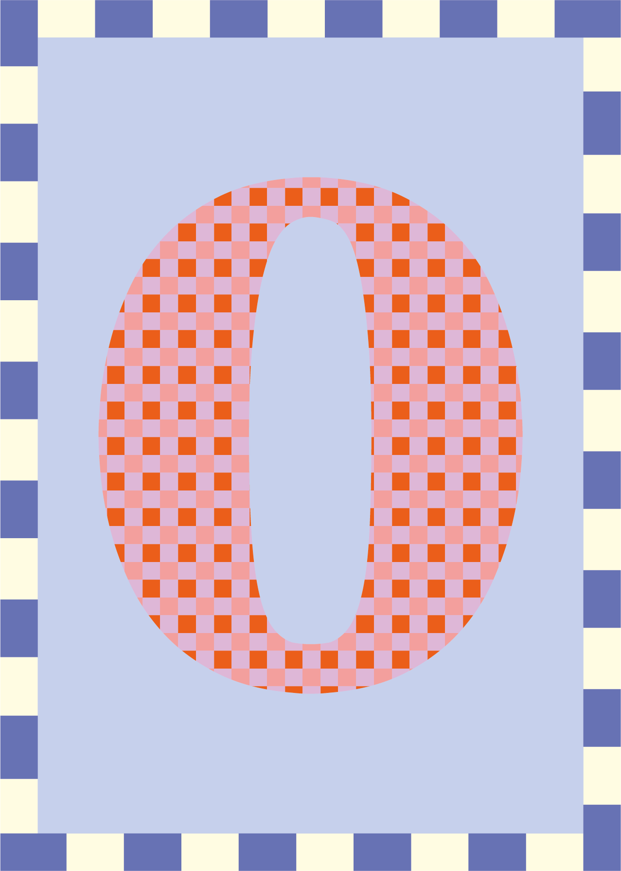 Letterposter Lichtblauw