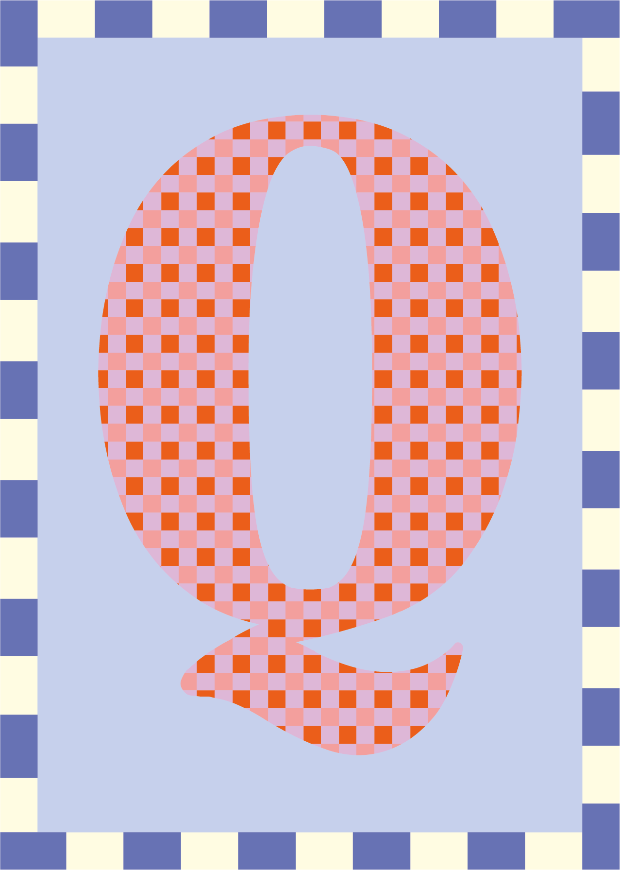 Letterposter Lichtblauw