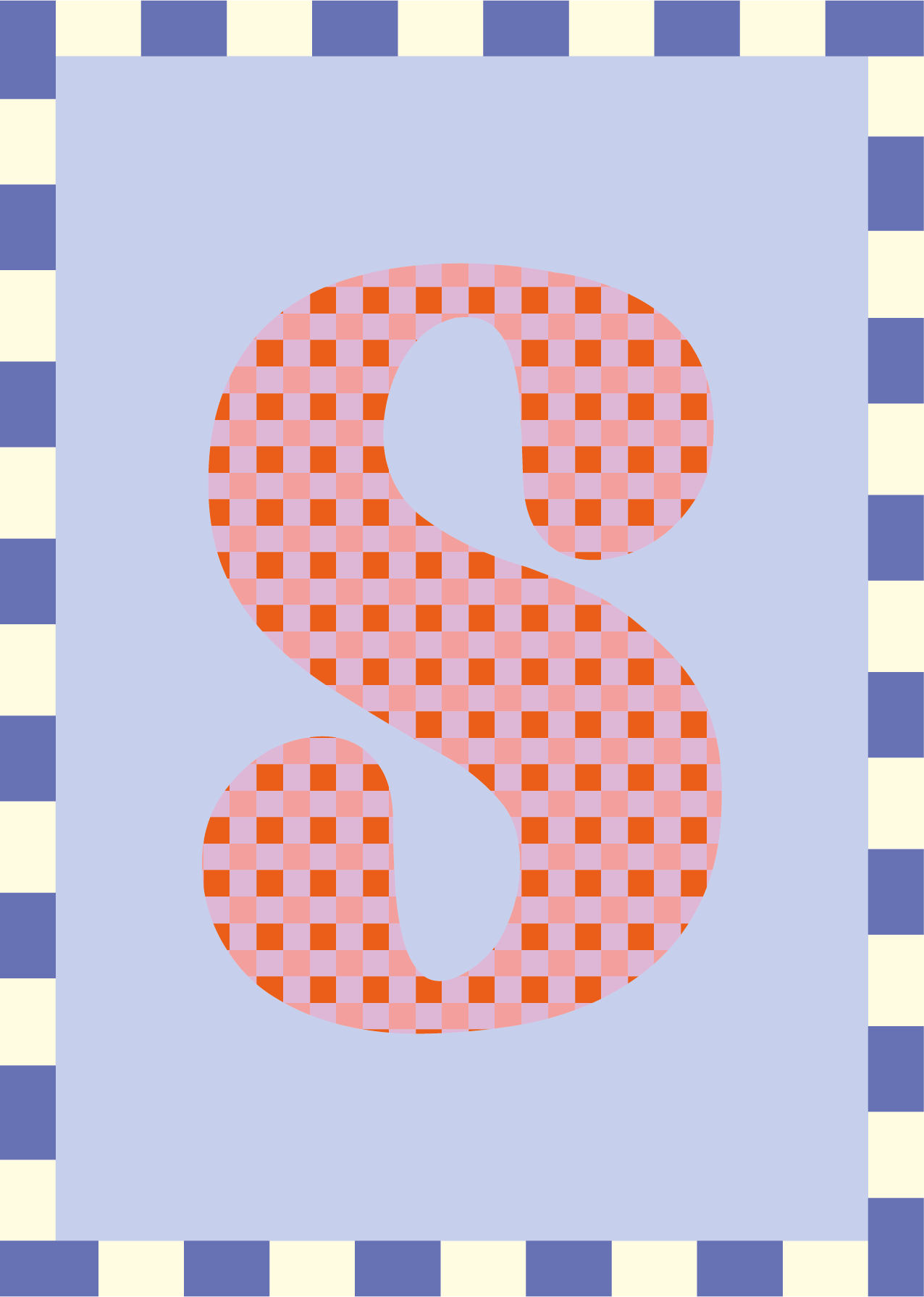 Letterposter Lichtblauw