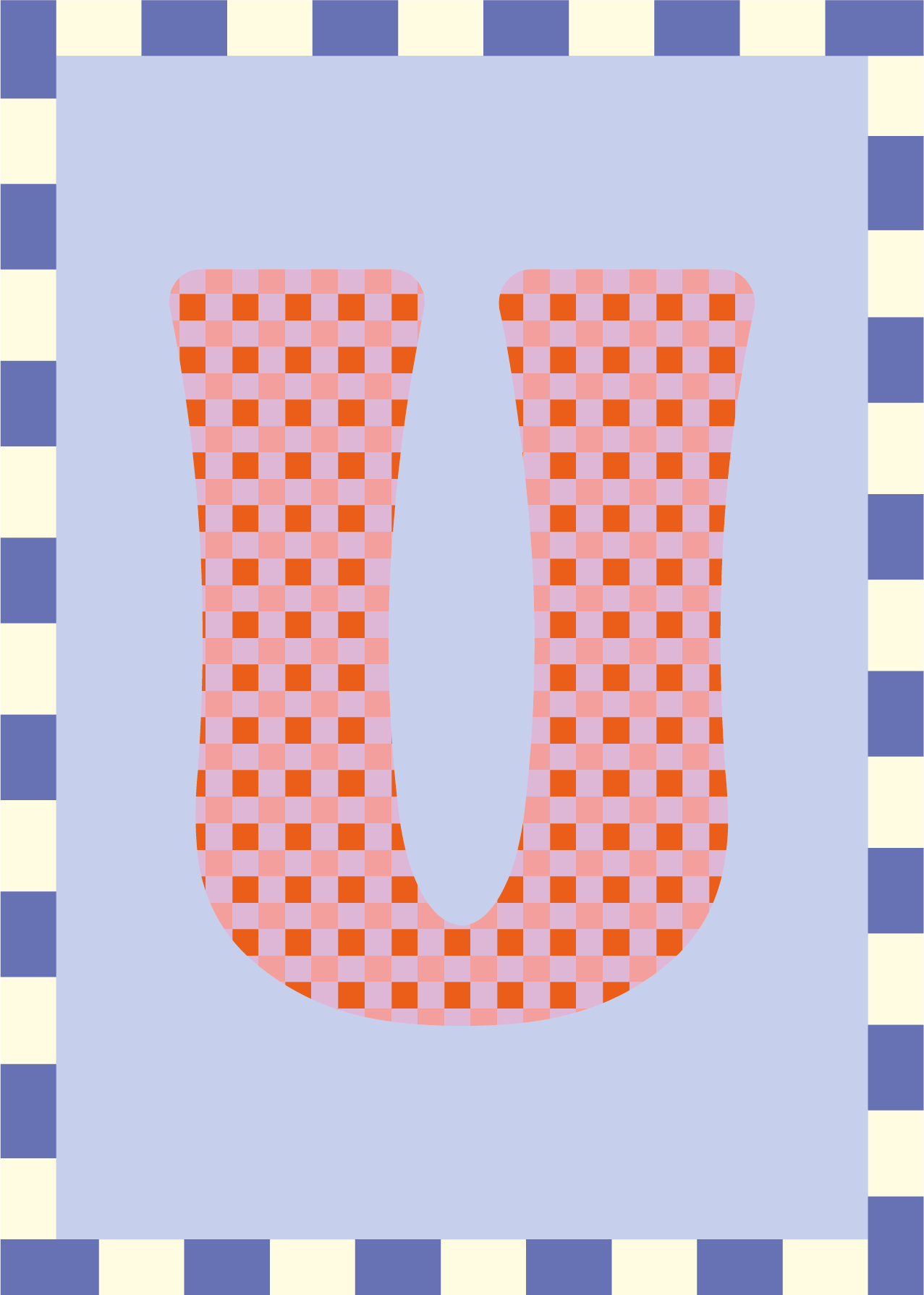 Letterposter Lichtblauw