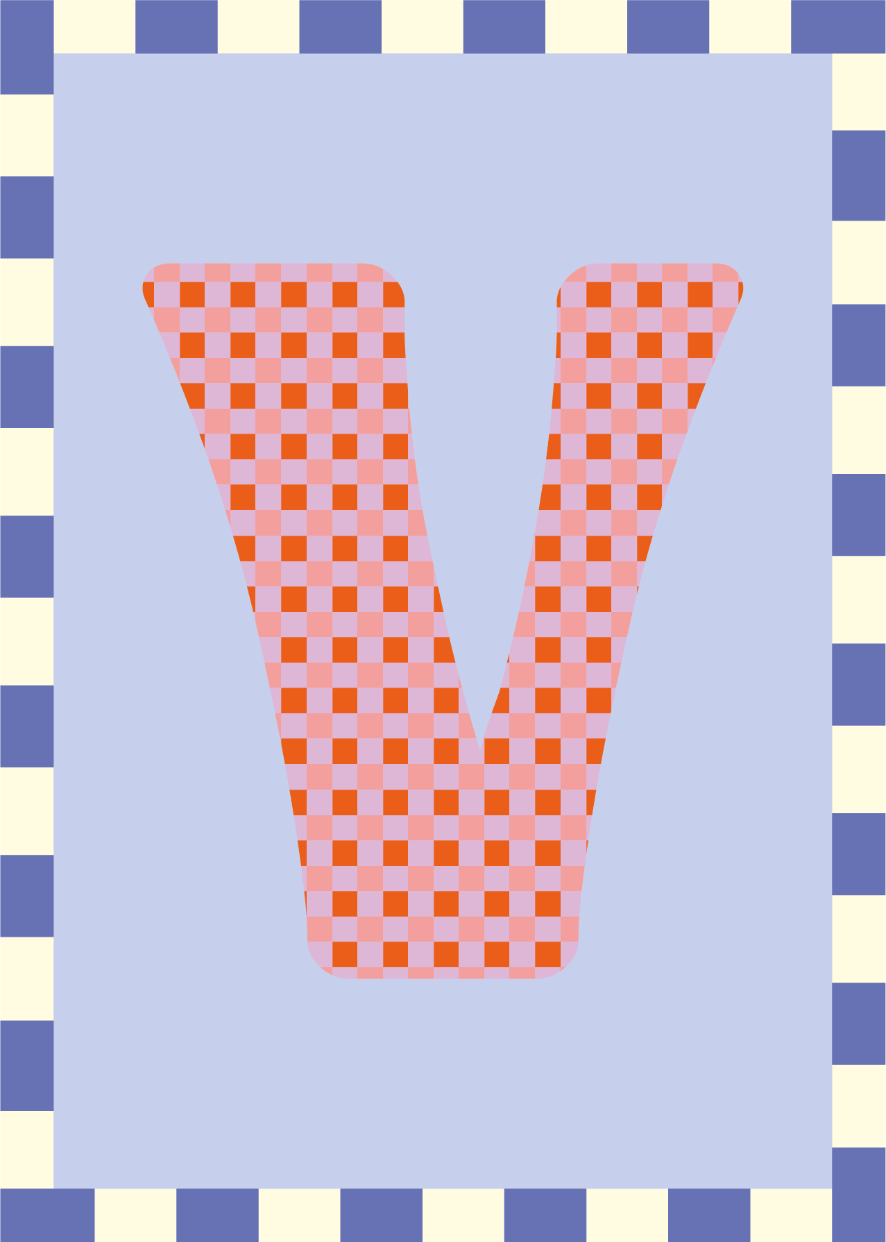 Letterposter Lichtblauw