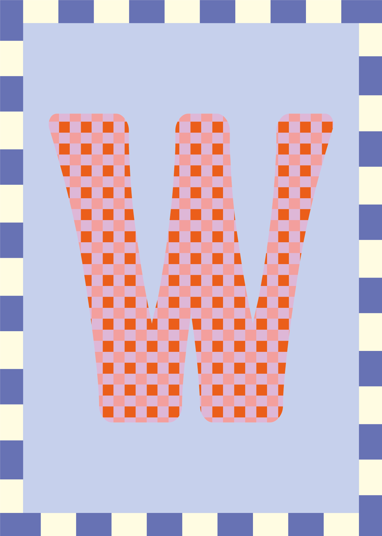 Letterposter Lichtblauw