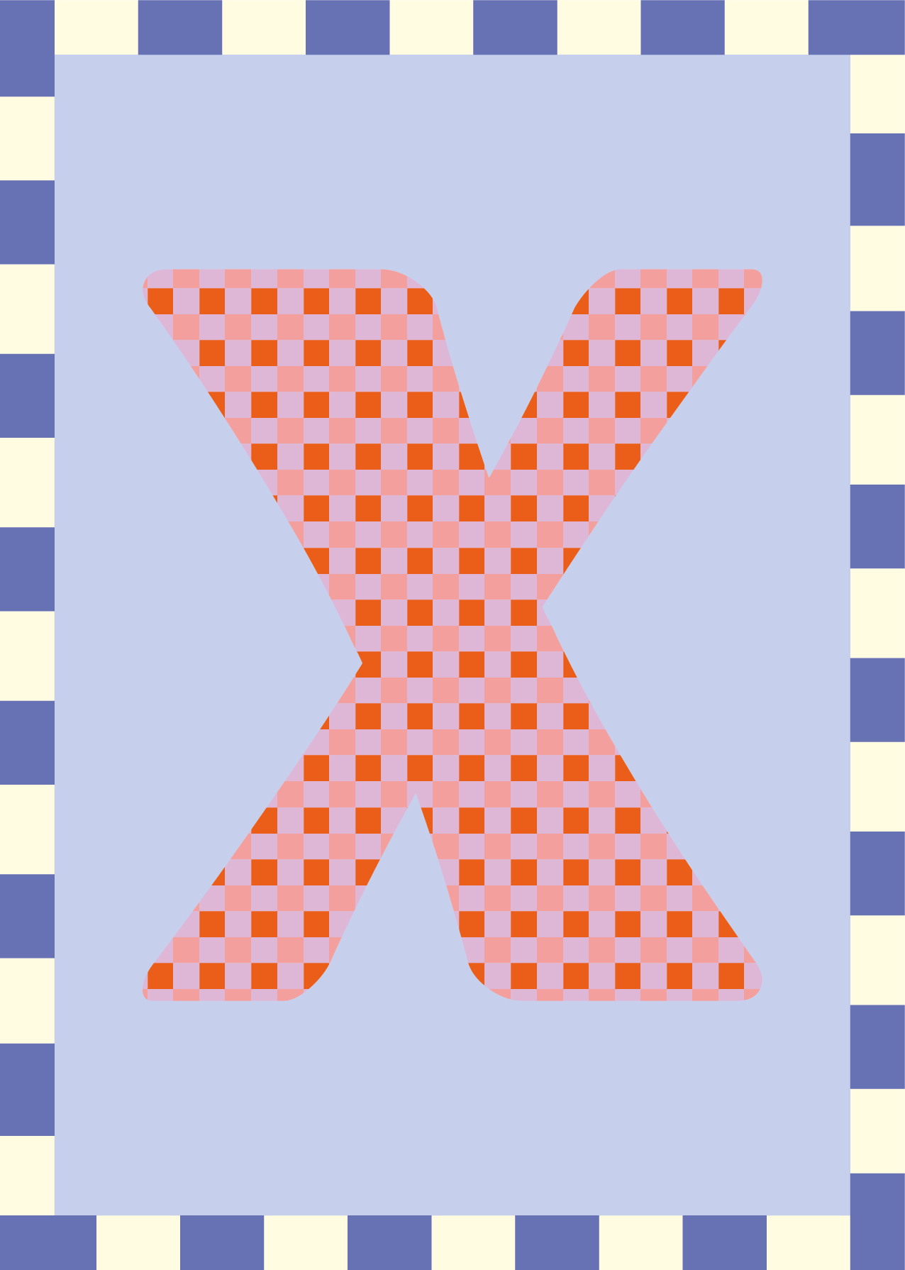 Letterposter Lichtblauw