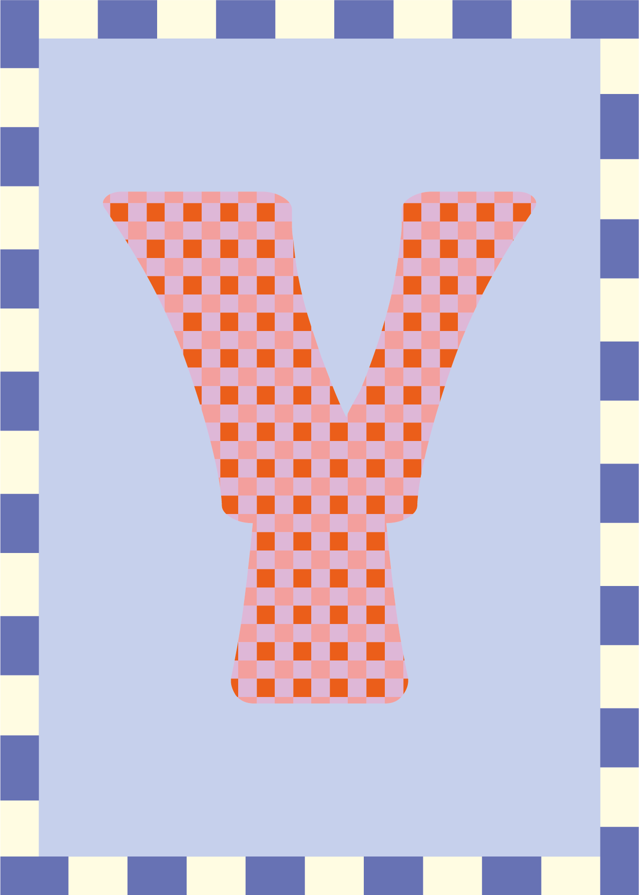 Letterposter Lichtblauw