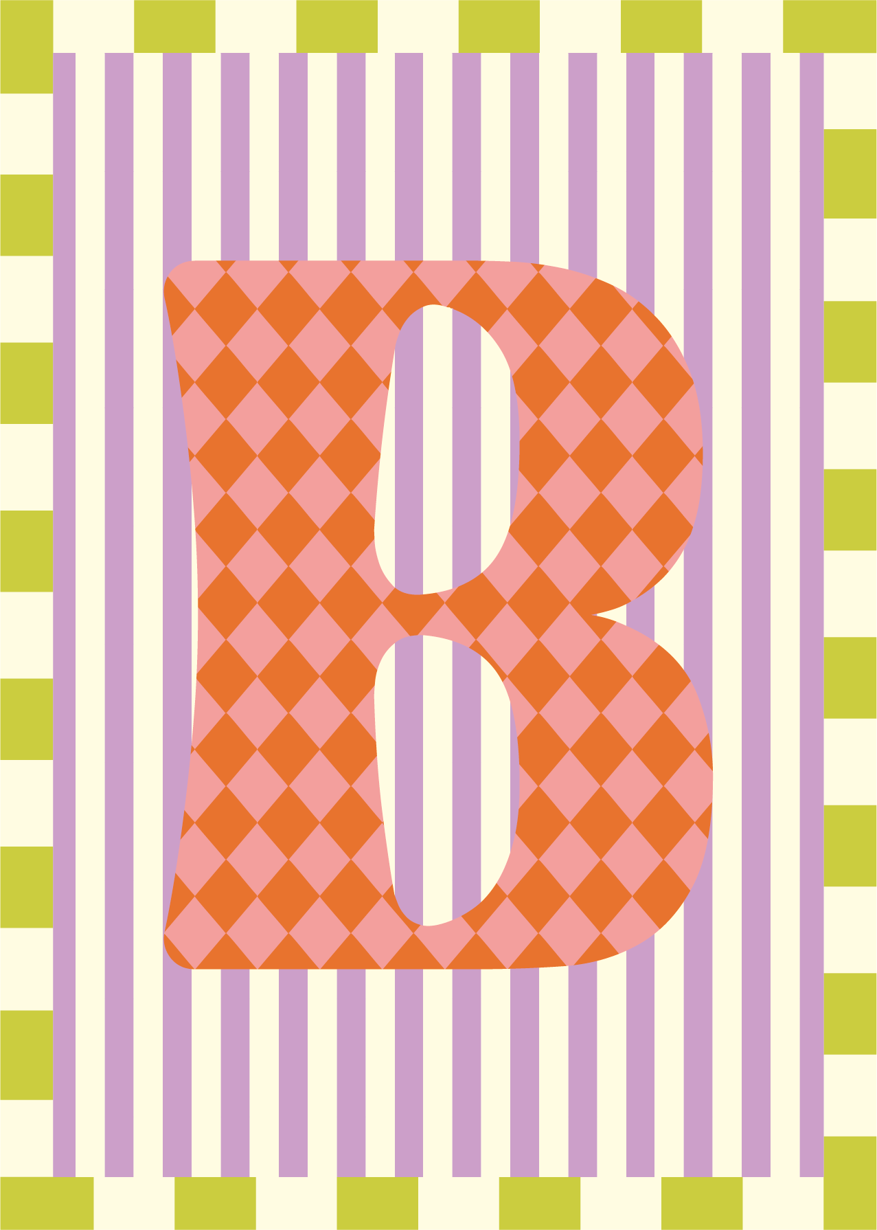 Letterposter Lila streep