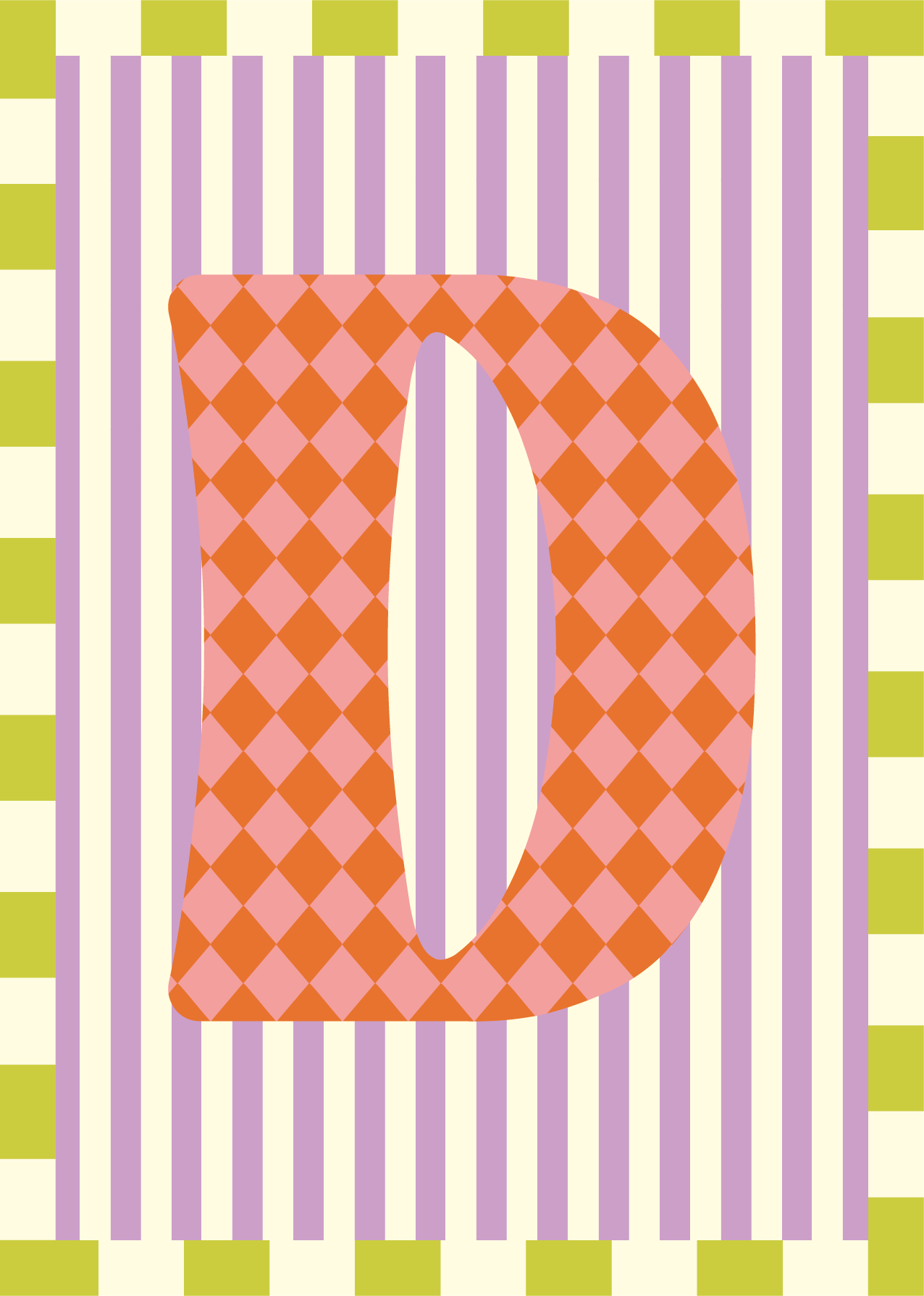 Letterposter Lila streep