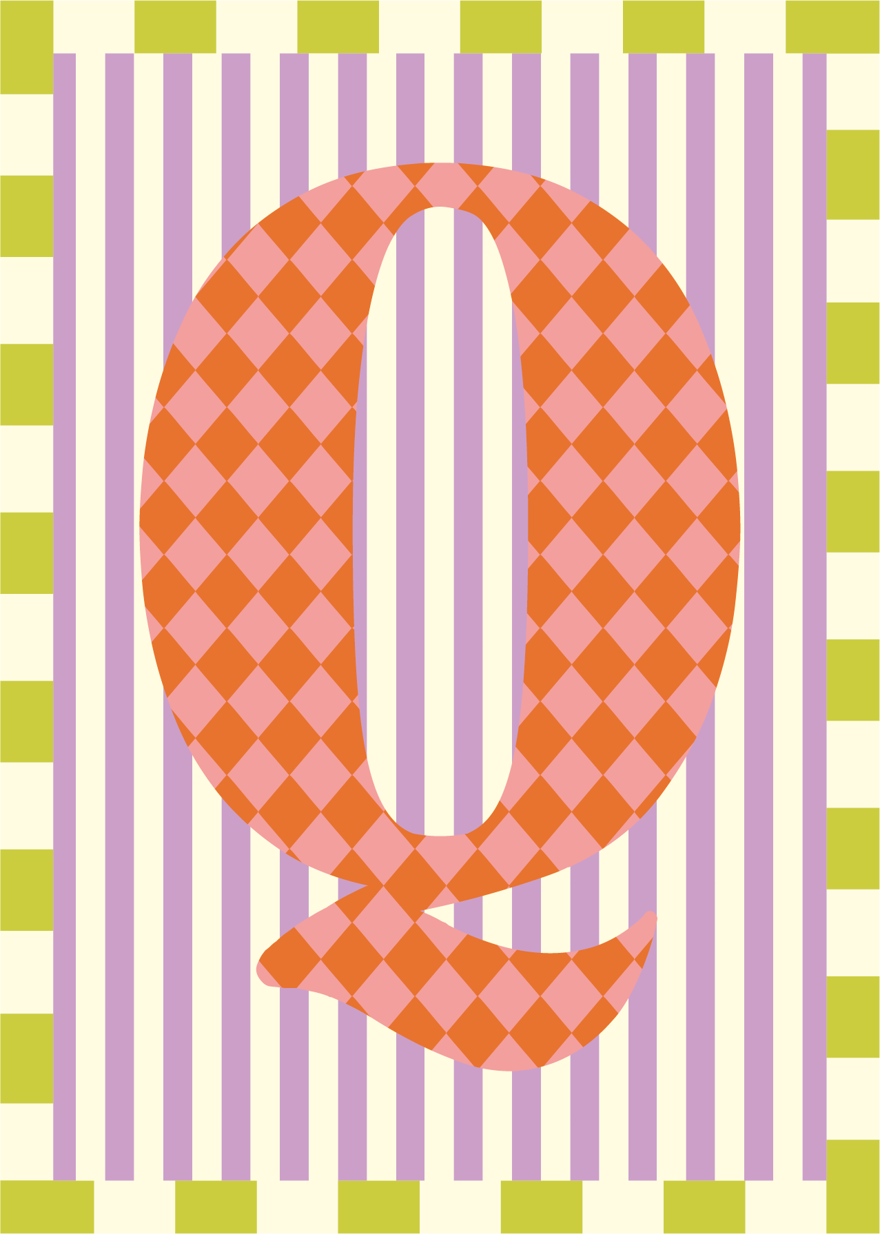 Letterposter Lila streep