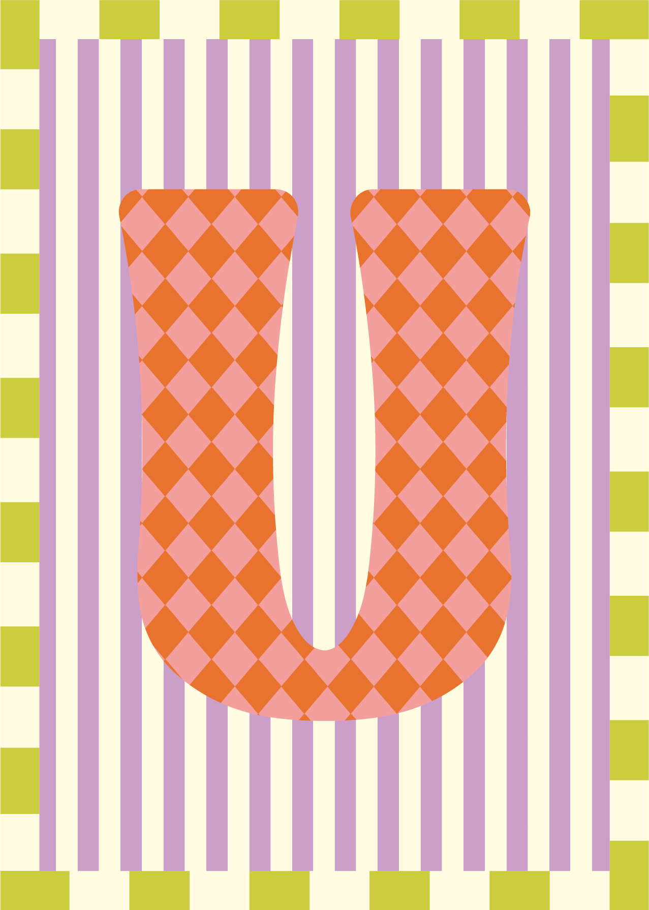 Letterposter Lila streep