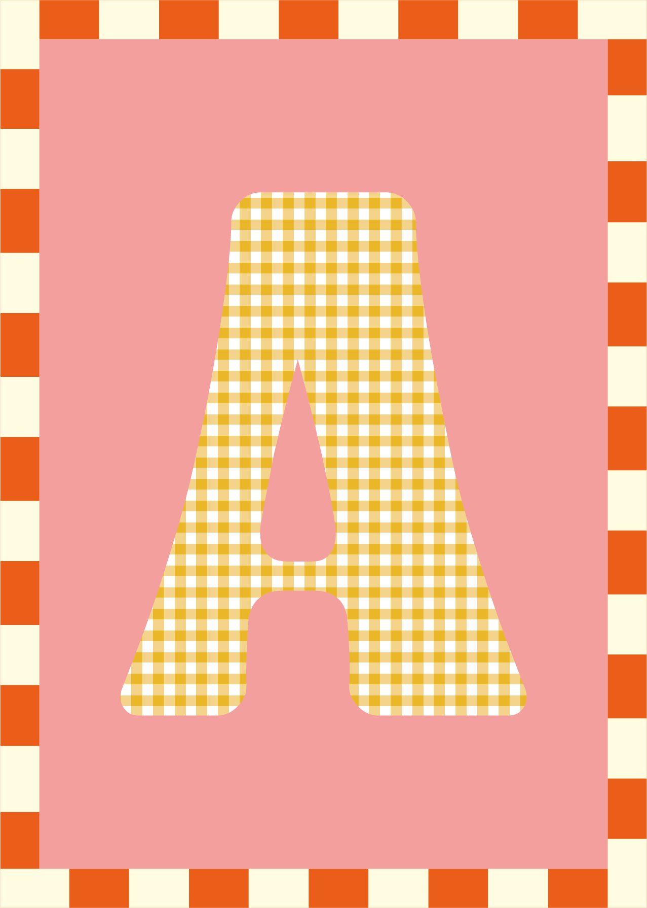 Letterposter Roze