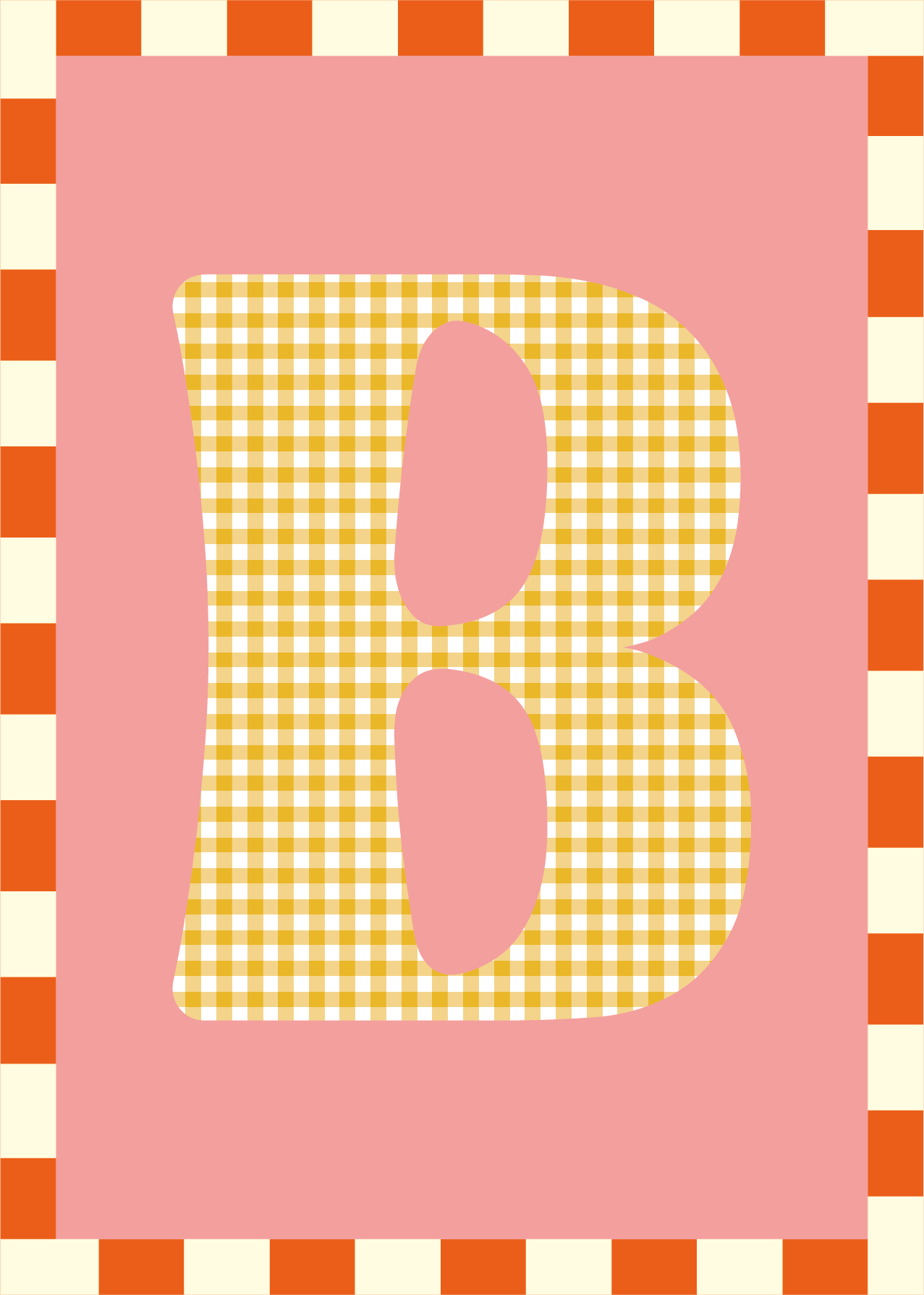 Letterposter Roze
