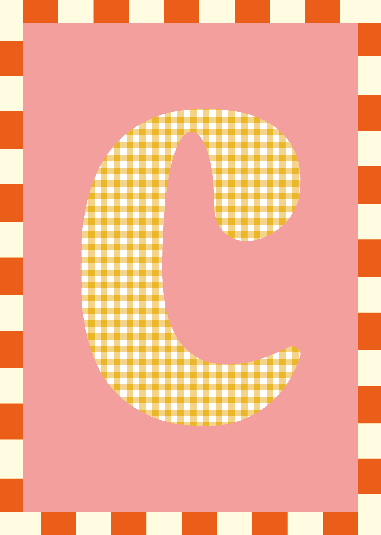 Letterposter Roze