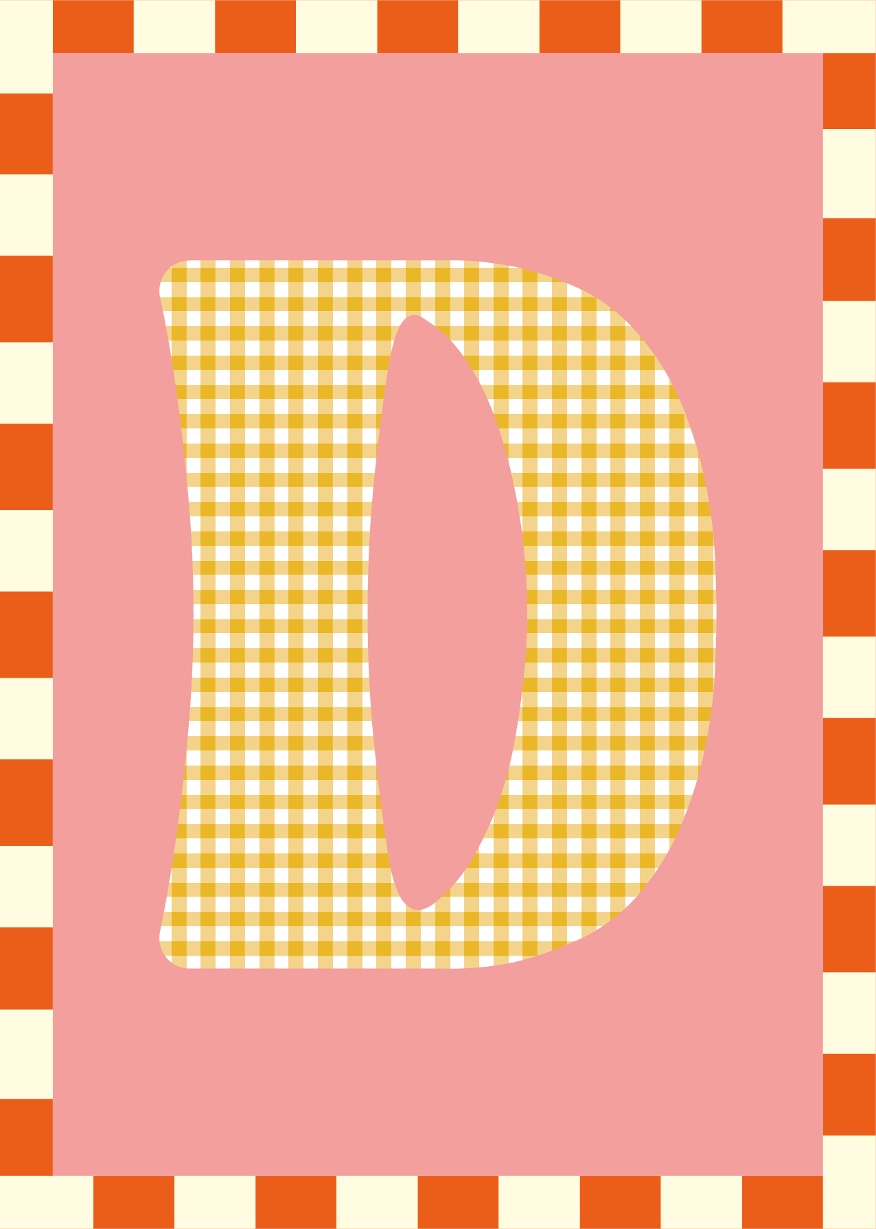 Letterposter Roze