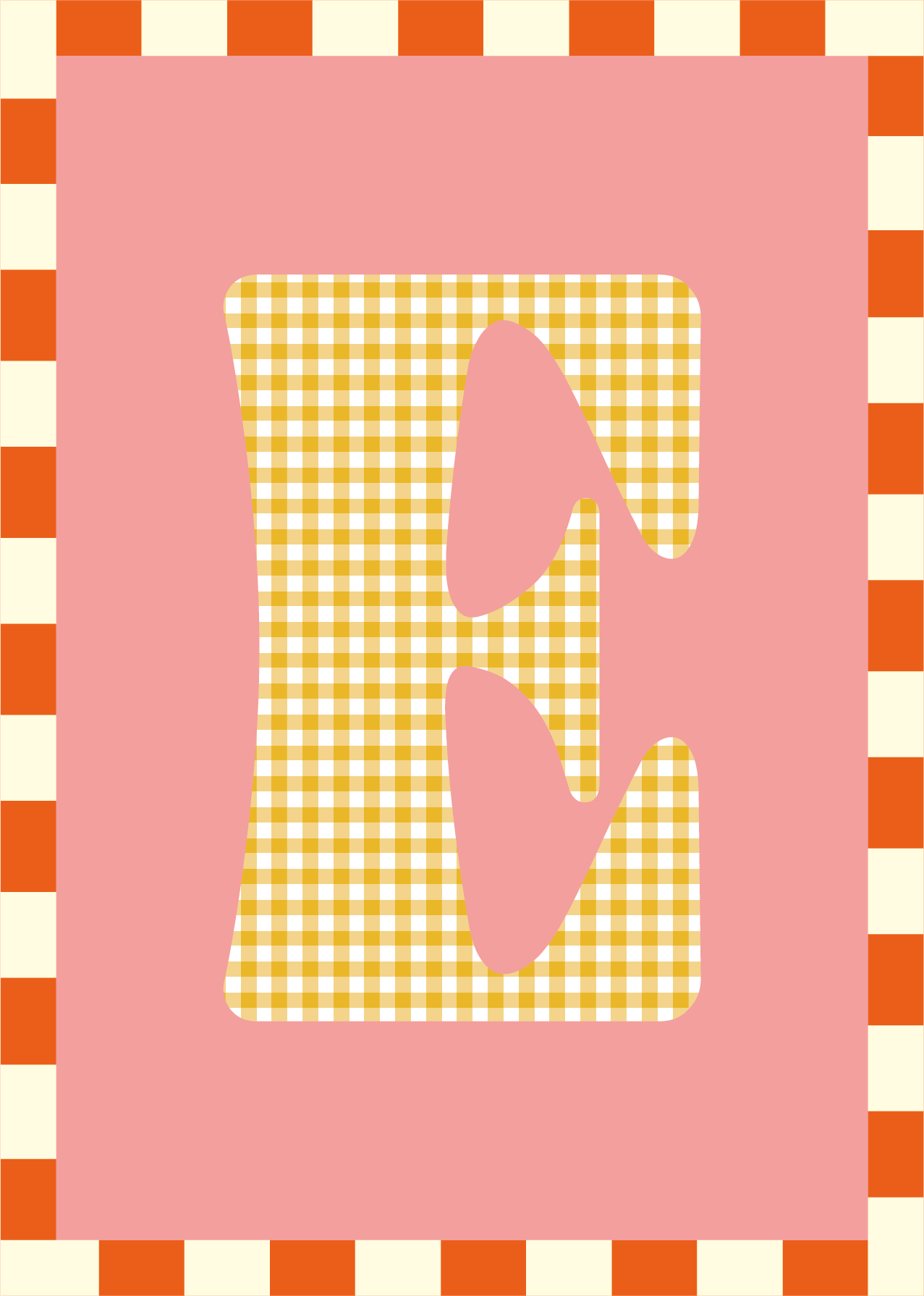 Letterposter Roze