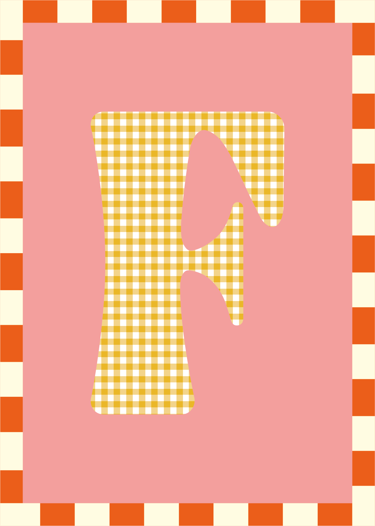 Letterposter Roze