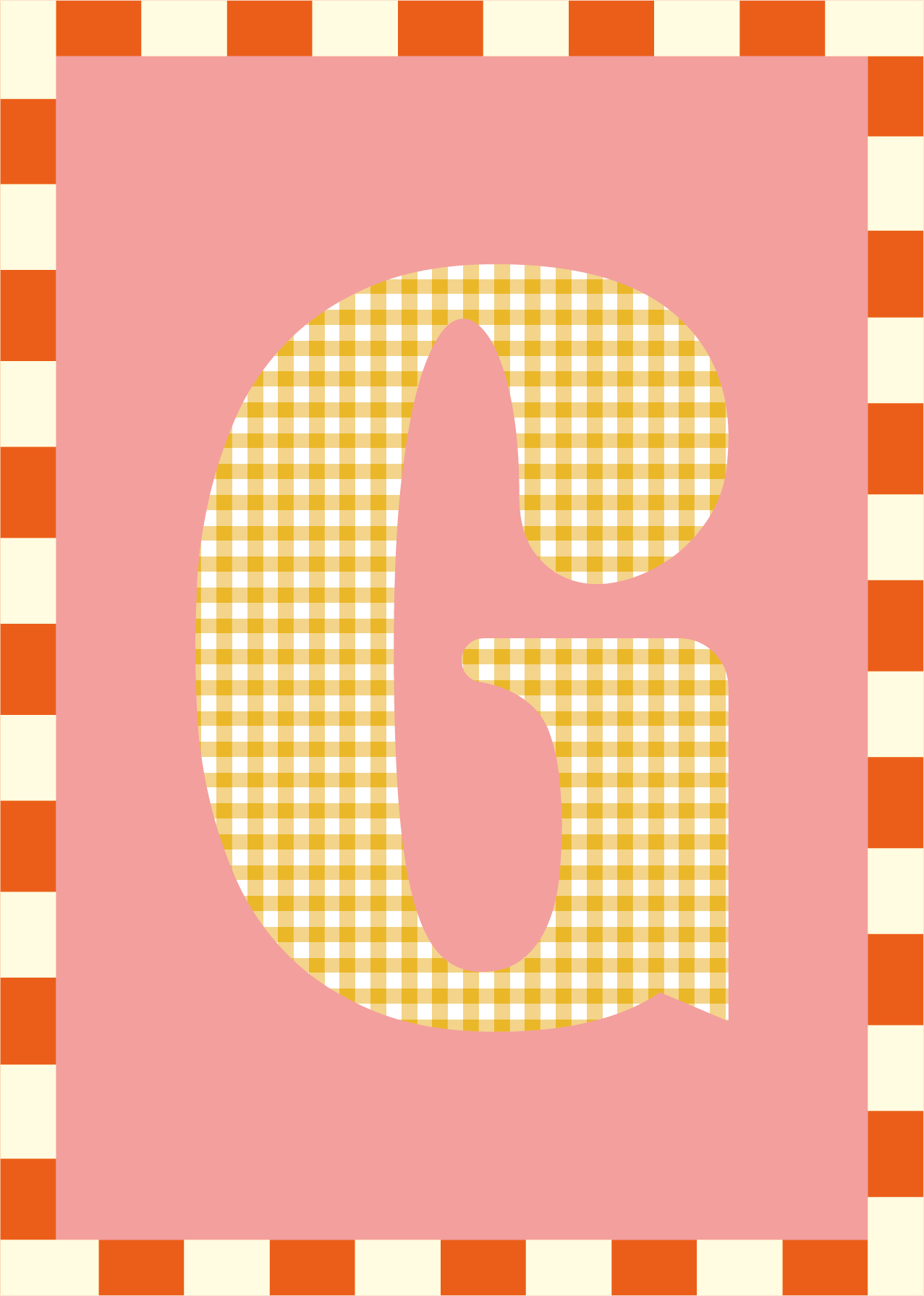 Letterposter Roze