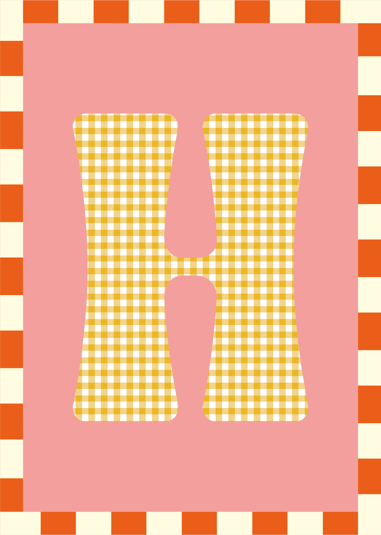 Letterposter Roze