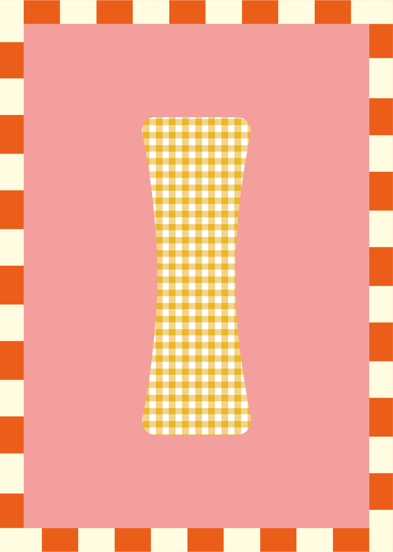Letterposter Roze