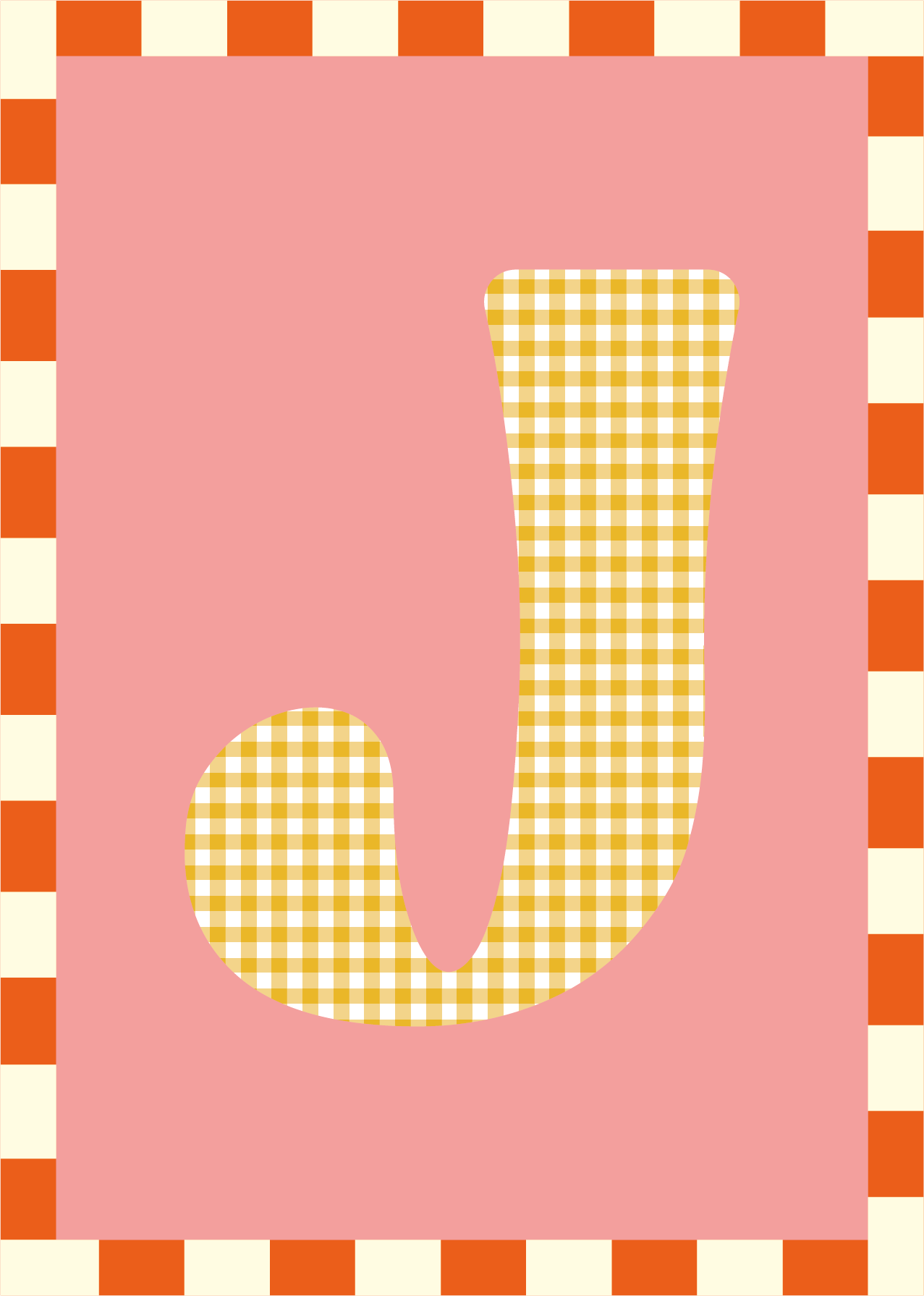 Letterposter Roze