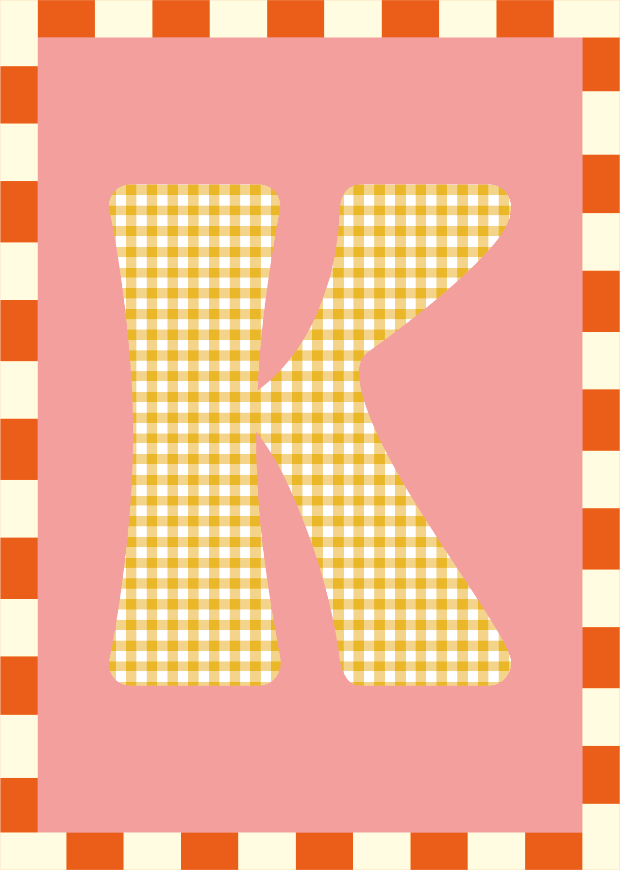 Letterposter Roze