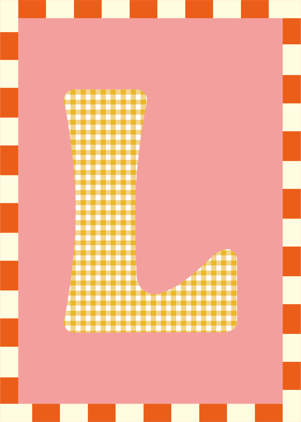 Letterposter Roze