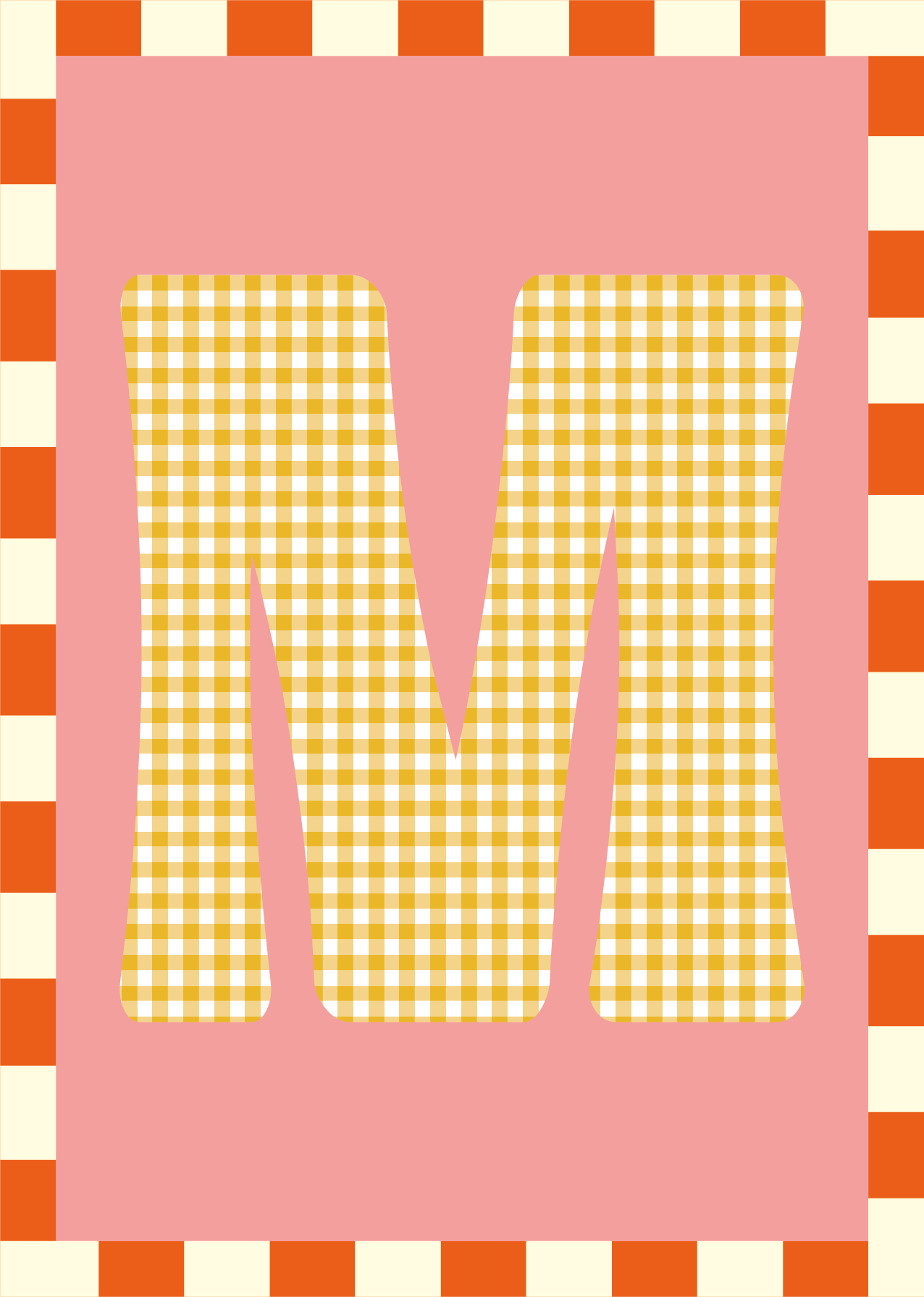 Letterposter Roze