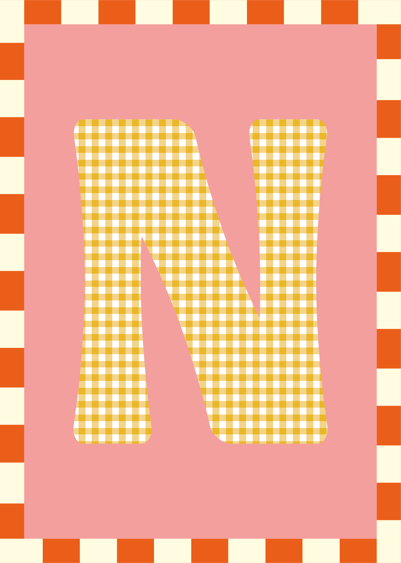 Letterposter Roze