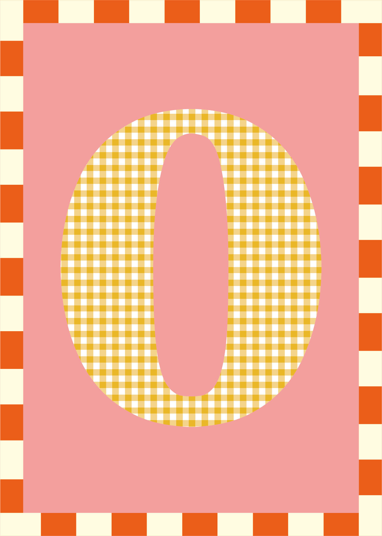 Letterposter Roze