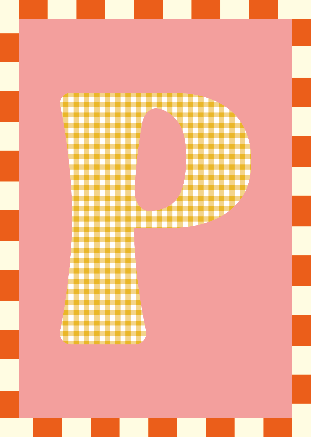 Letterposter Roze