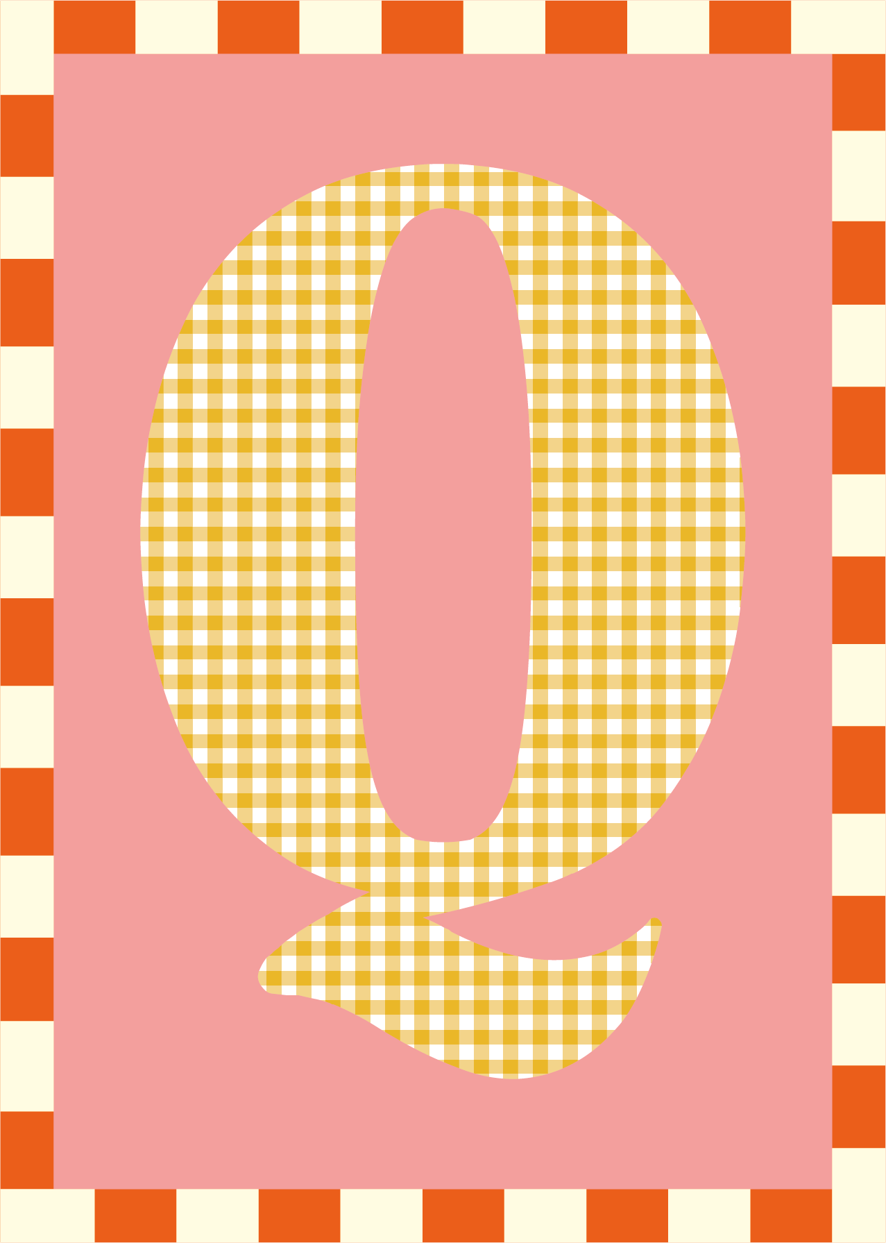 Letterposter Roze