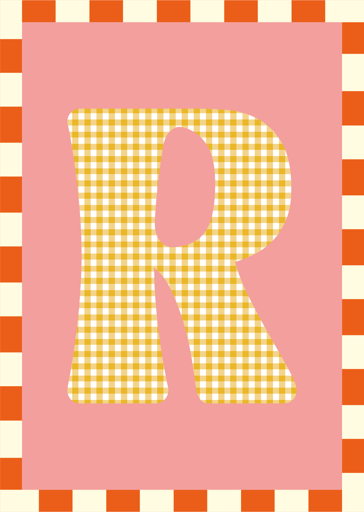 Letterposter Roze