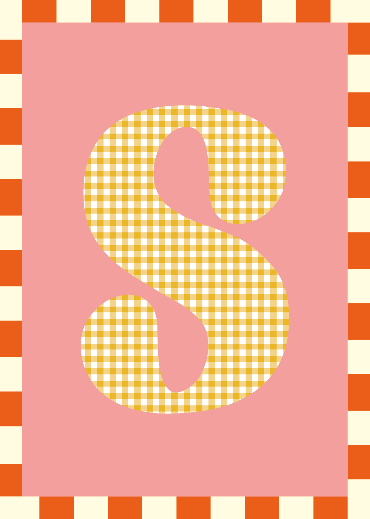 Letterposter Roze