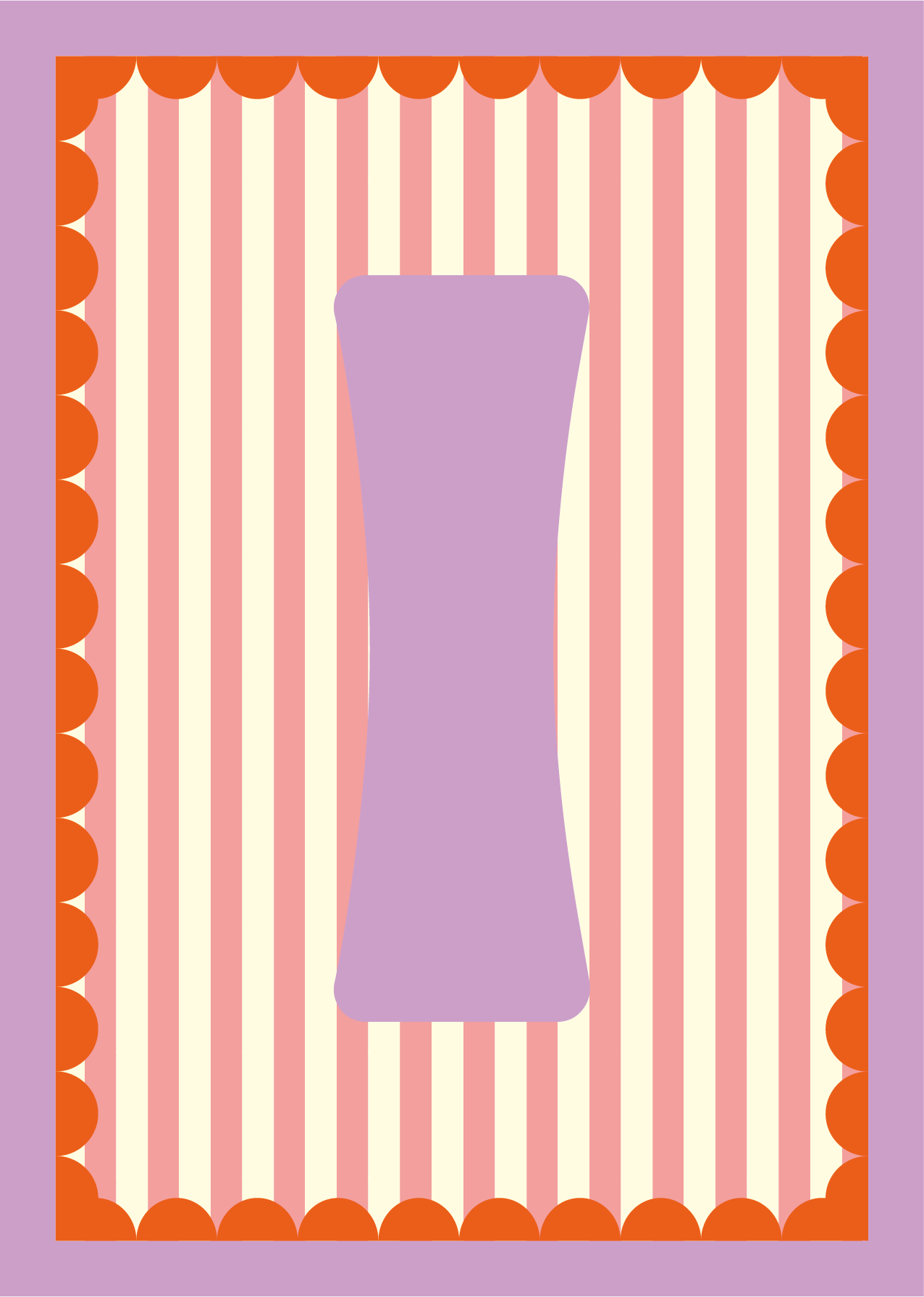 Letterposter Roze streep