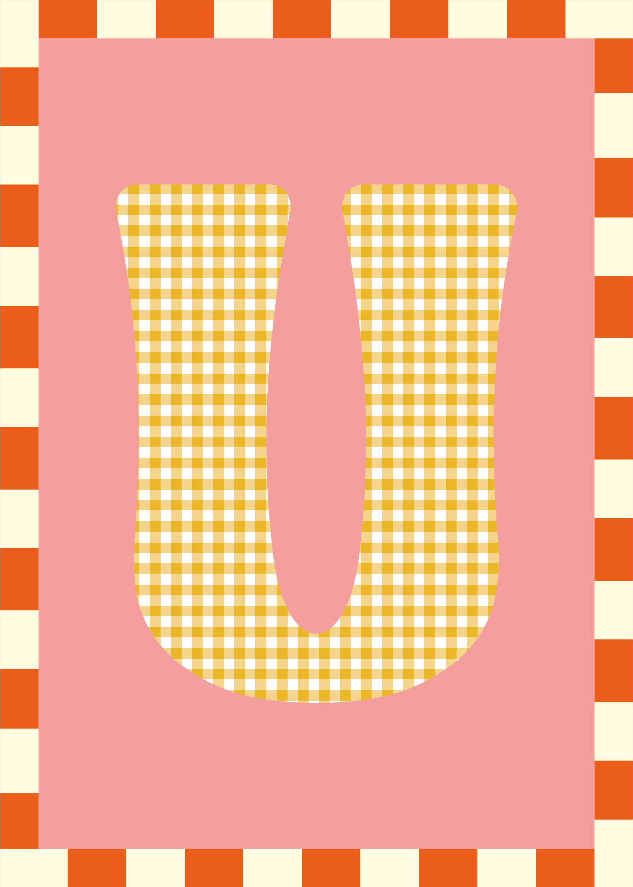 Letterposter Roze