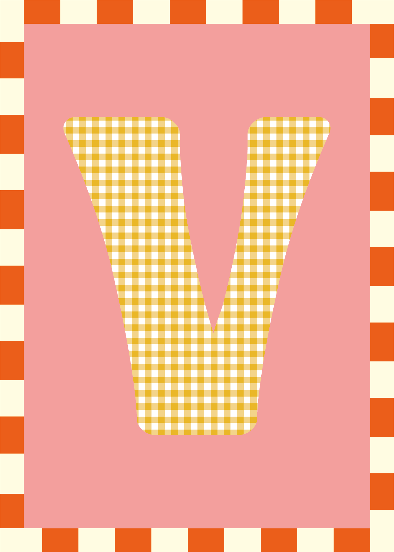 Letterposter Roze