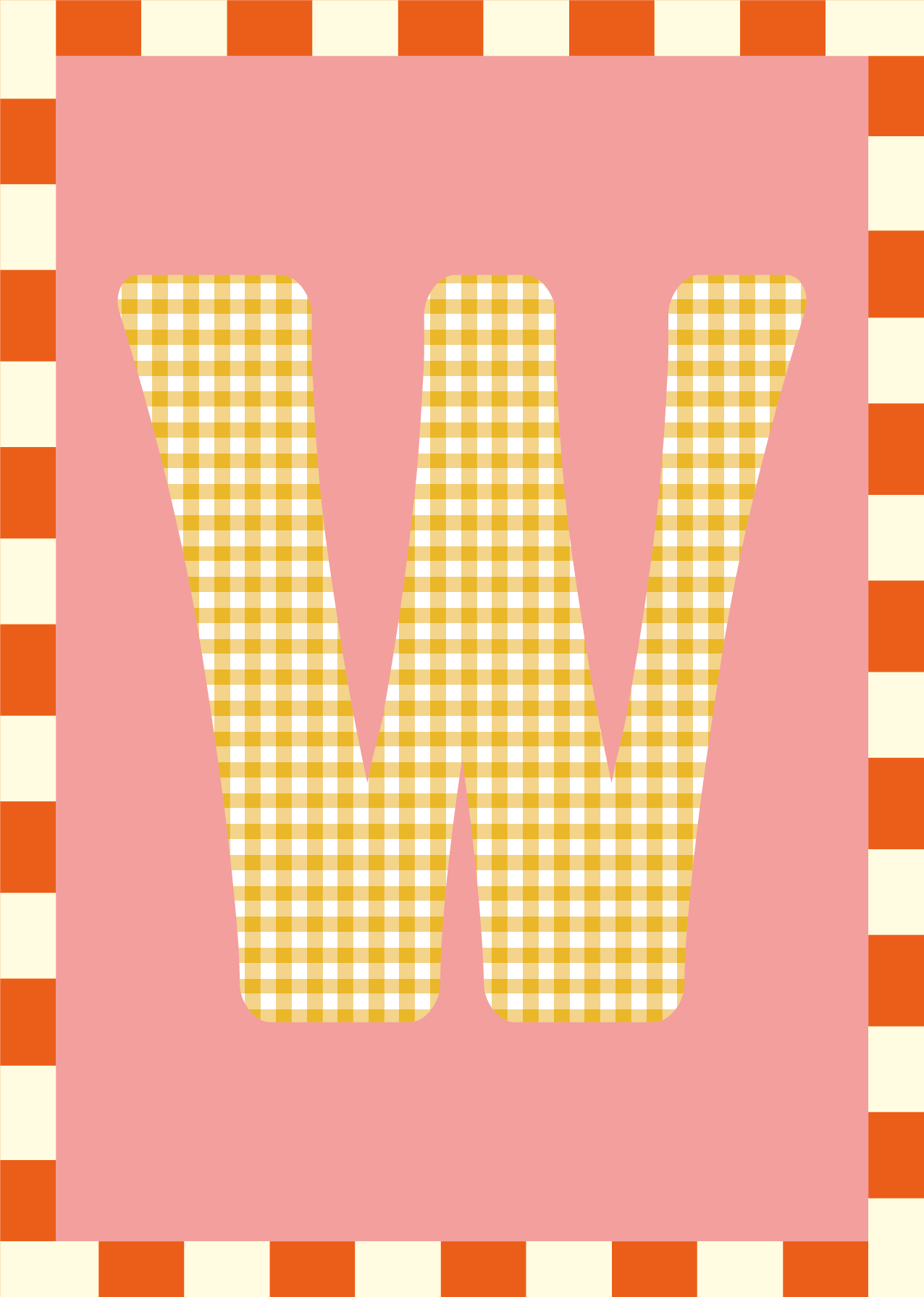 Letterposter Roze