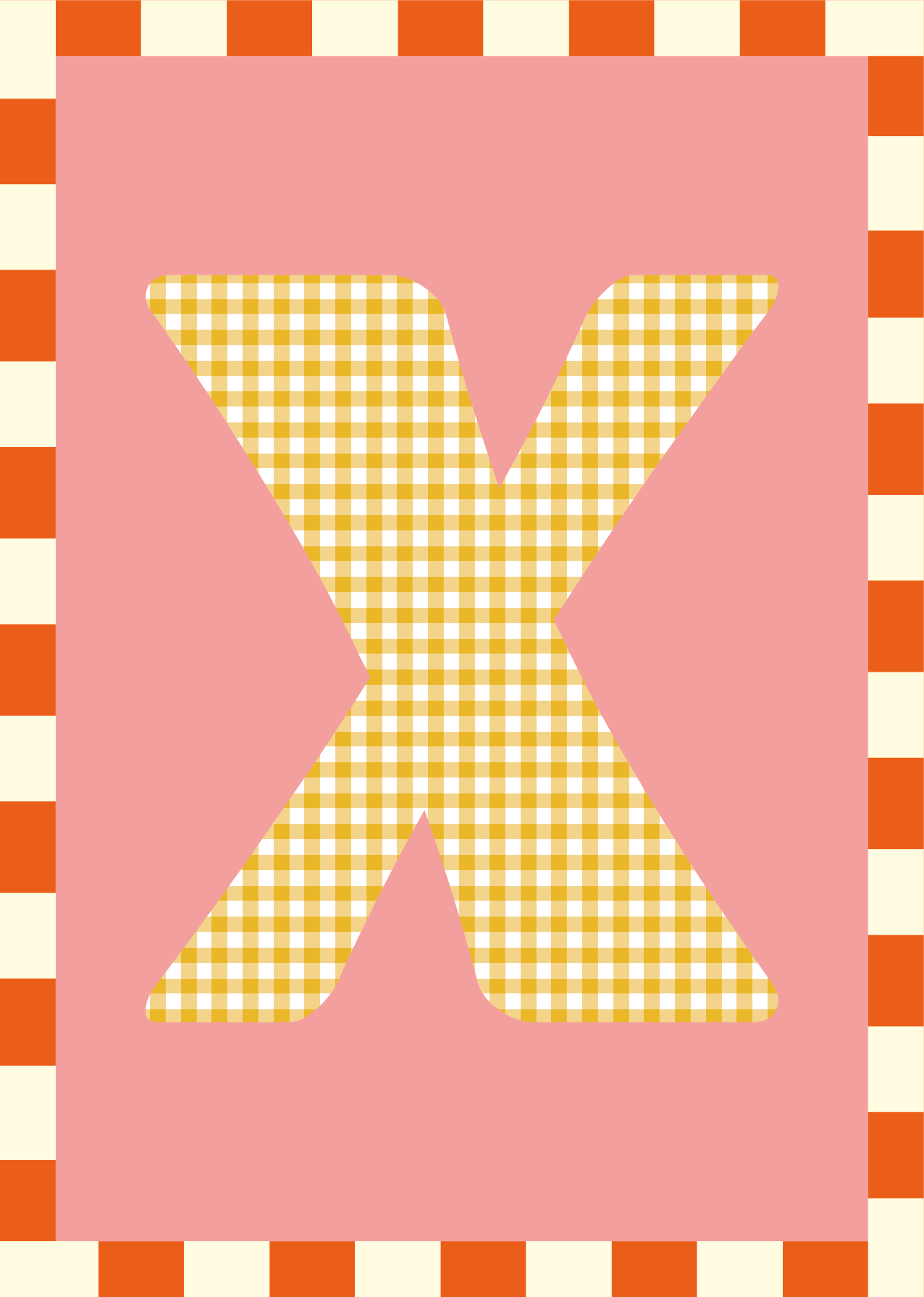 Letterposter Roze